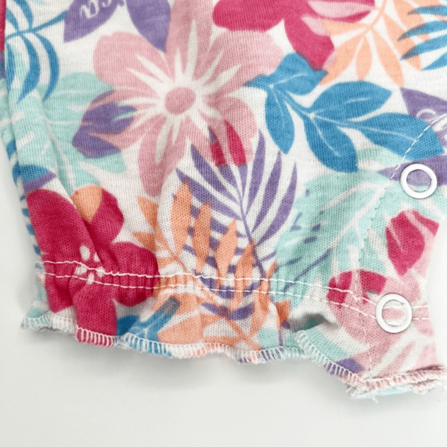 【NAUTICA】ロンパース(フラワー・フレンチスリーブ)出産祝い お出かけ お着替えらくちん