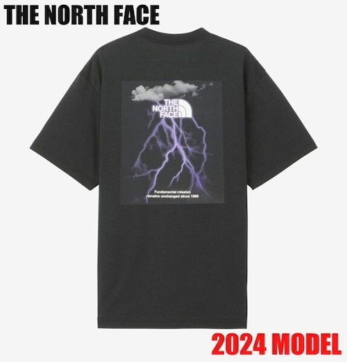 ノースフェイス 半袖 Tシャツ メンズ THE NORTH FACE ショートスリーブ TNFライトニング ティー NT32457 ブラック 2024年モデル
