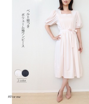 胸元縦プリーツワンピース_e0022106014