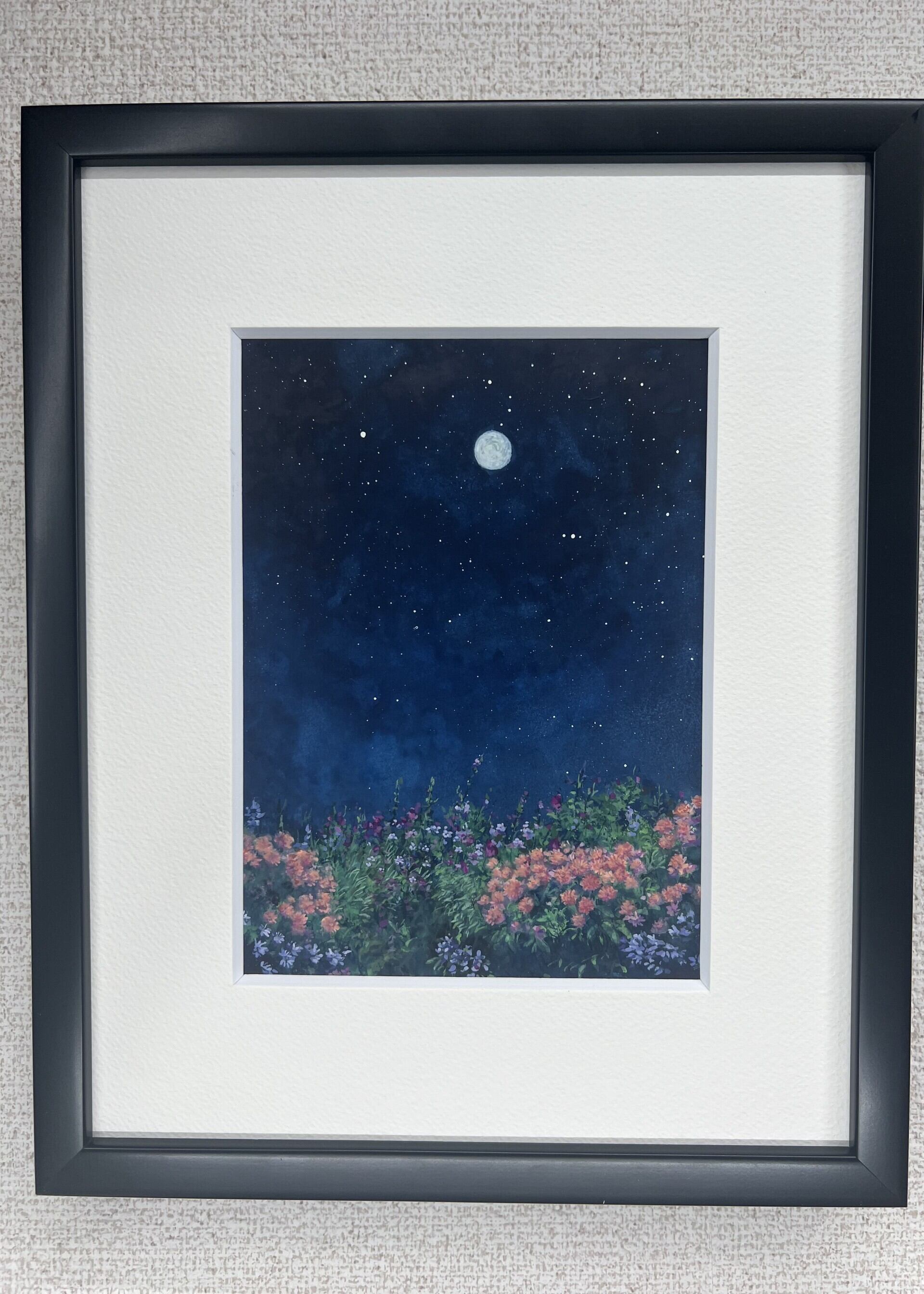 シリーズ 夜空と花（原画） | 水彩画fitiilokamei