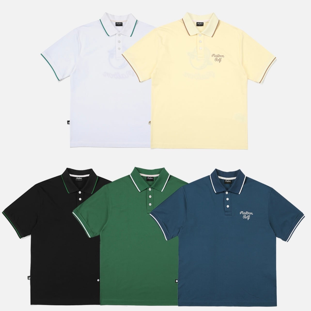 [Malbon golf] Buckets Polo t-shirt WHITE (MAN) 正規品 韓国ブランド 韓国ファッション 韓国代行  韓国通販 ポロTシャツ | BONZ (韓国ブランド 代行) powered by BASE
