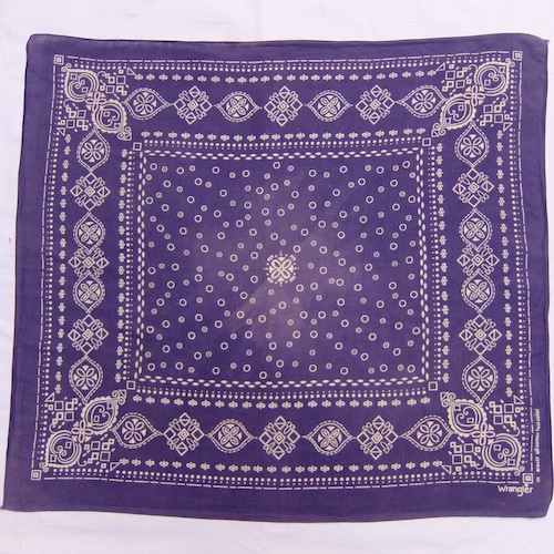 70～80's Wrangler Bandana Fast Color 100%Cotton／70～80年代 ラングラー バンダナ 100%コットン