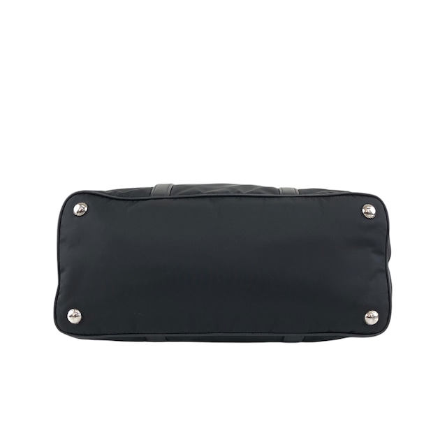 PRADA プラダ トートバッグ ブラック トライアングルロゴ レザー ナイロン 2way サフィアーノ vintage ヴィンテージ オールド a75iug