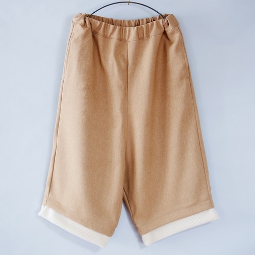 《michirico 2022AW》Wide saruel pants / beige / S(大人)