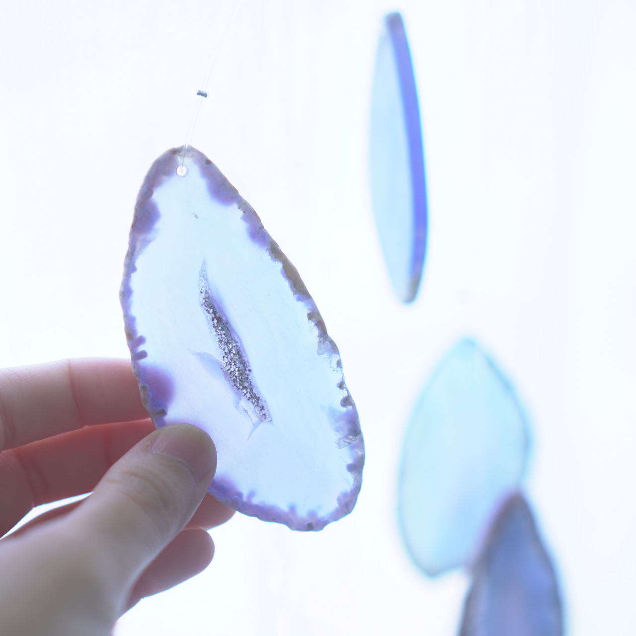 Daybreak Blue 03 - アゲートヒーリングチャイム / Agate Sun Catcher Wind Chime 039