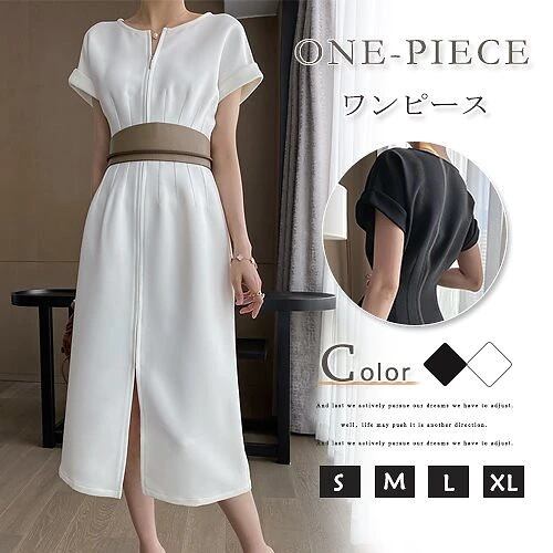 人気新作 ワンピース レディース ロングワンピ 半袖 おしゃれ 着痩せ