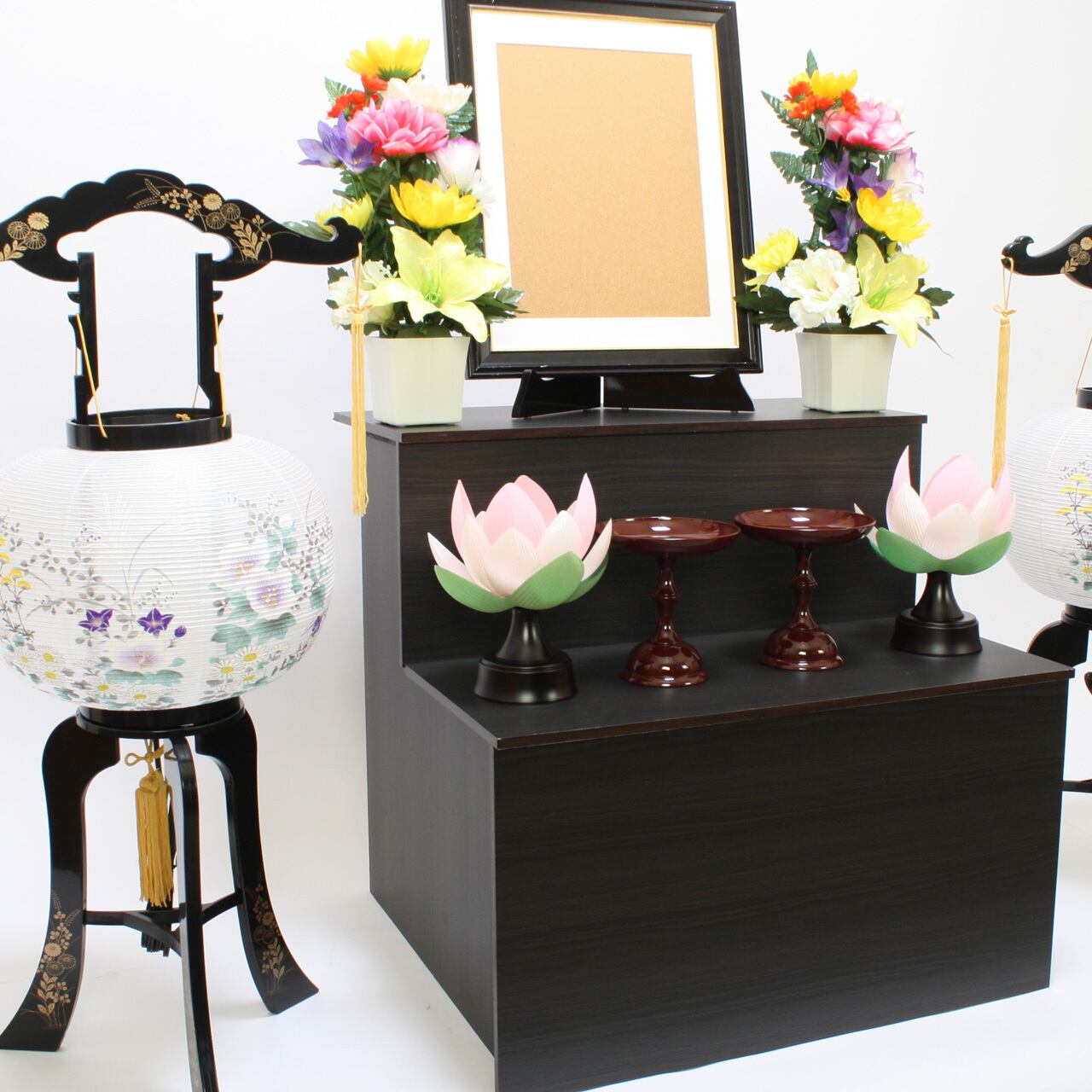 物販マン@お盆発送可 レンタル】初盆セット 盆提灯 祭壇 法要 新盆セット お盆 ◇楽々パック