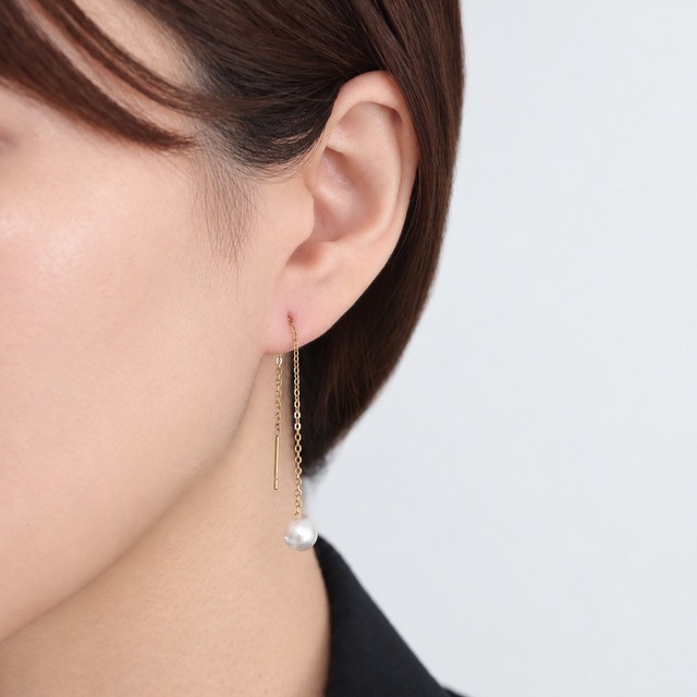 316L 2way basic pearl pierce  #p124