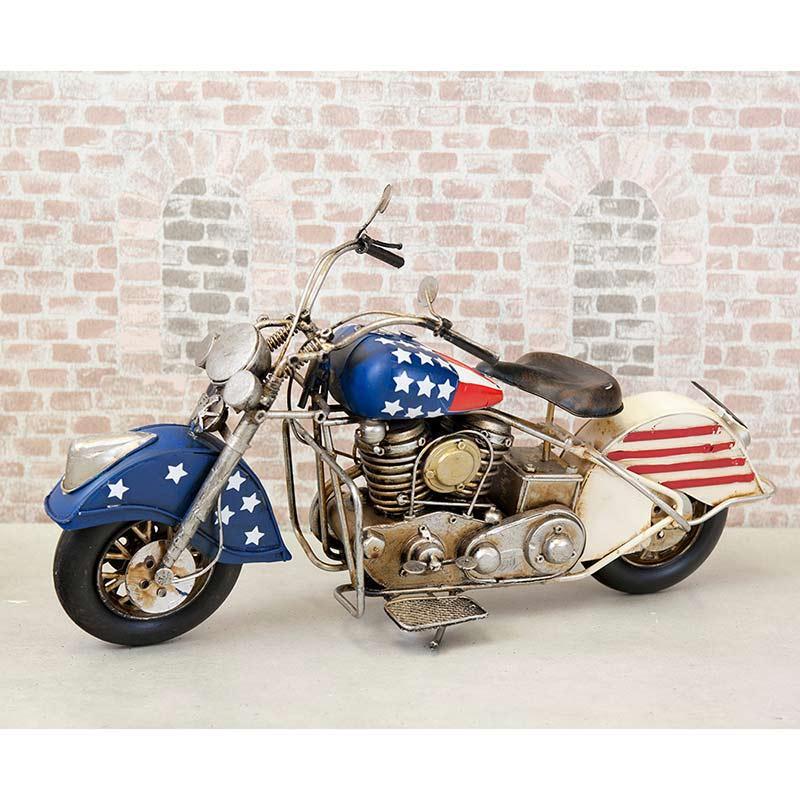 アメリカンビンテージバイク　置き物 USA アメリカン バイク ブリキ レトロ雑貨 アンティーク