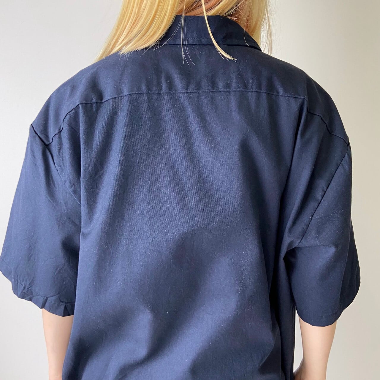 Dickies ディッキーズ ワンポイント 企業ロゴ刺繍 半袖ワークシャツ