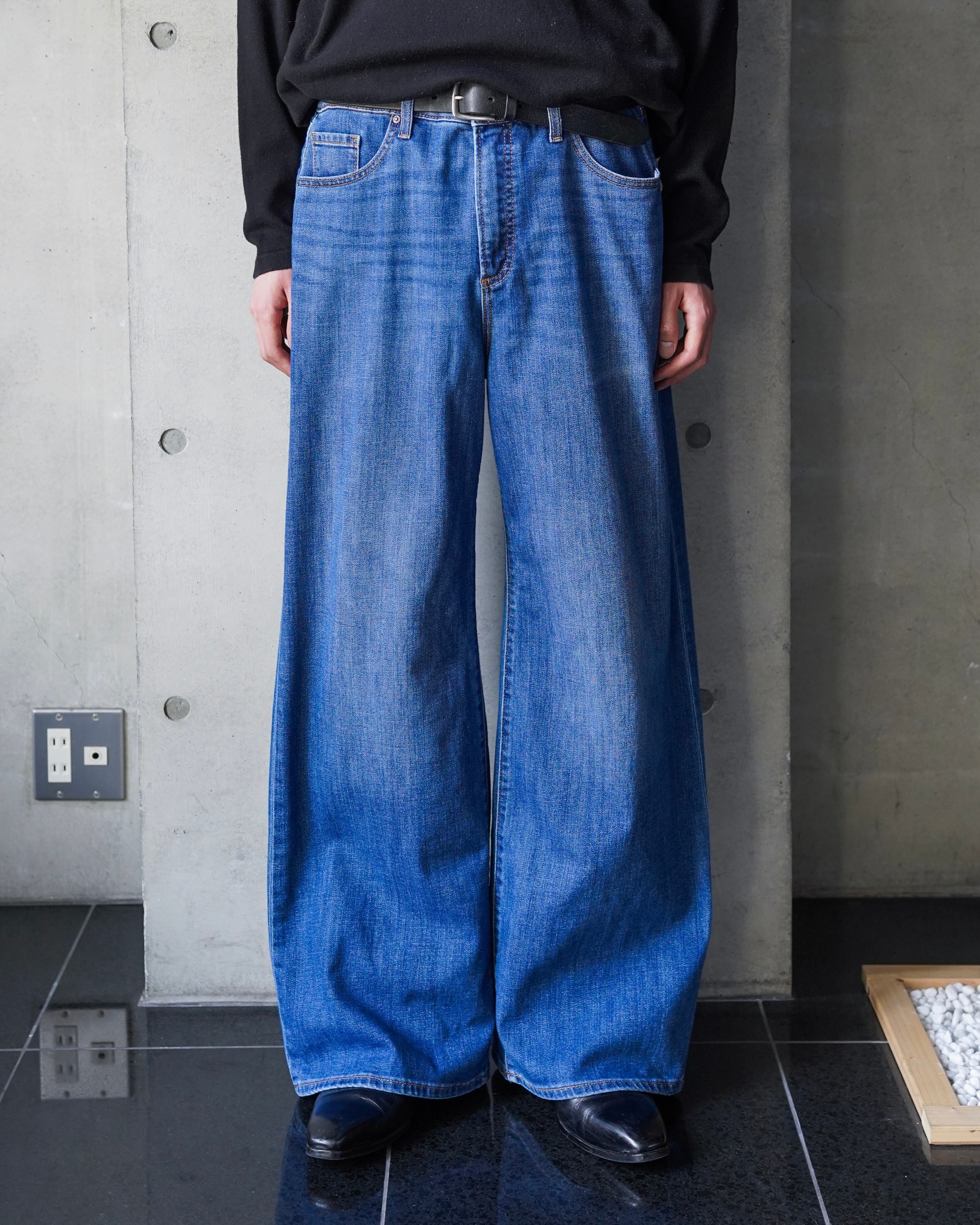 hype京都 docking flare denim belted wide flare denim | Hype