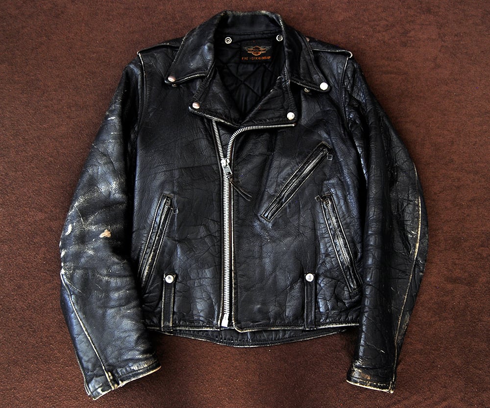 50s Harley Davidson Cycle Champ Horsehide Leather Jacket Vintage Moto ...