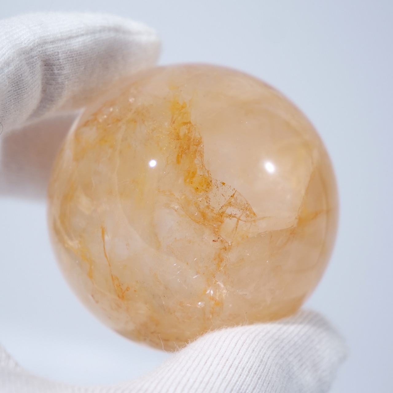 ゴールデンヒーラー イエローヘマタイト ローズクォーツ / スフィア【φ4.6cm】