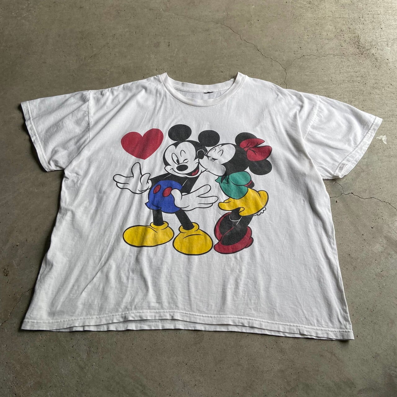 レア90s○Tシャツ ディズニー ミッキー ホワイトメンズ2XL