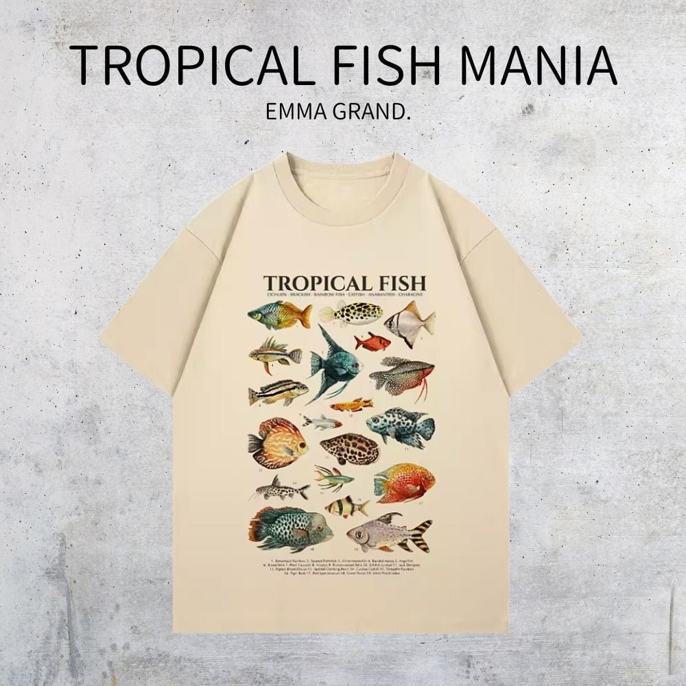 トロピカルフィッシュ（熱帯魚）マニアT シャツ E00453 | EMMA GRAND