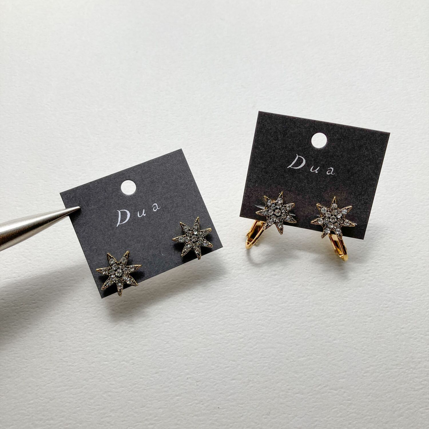 ビジュー星の〈ピアス/イヤリング〉 | Dua-アクセサリーパーツショップ