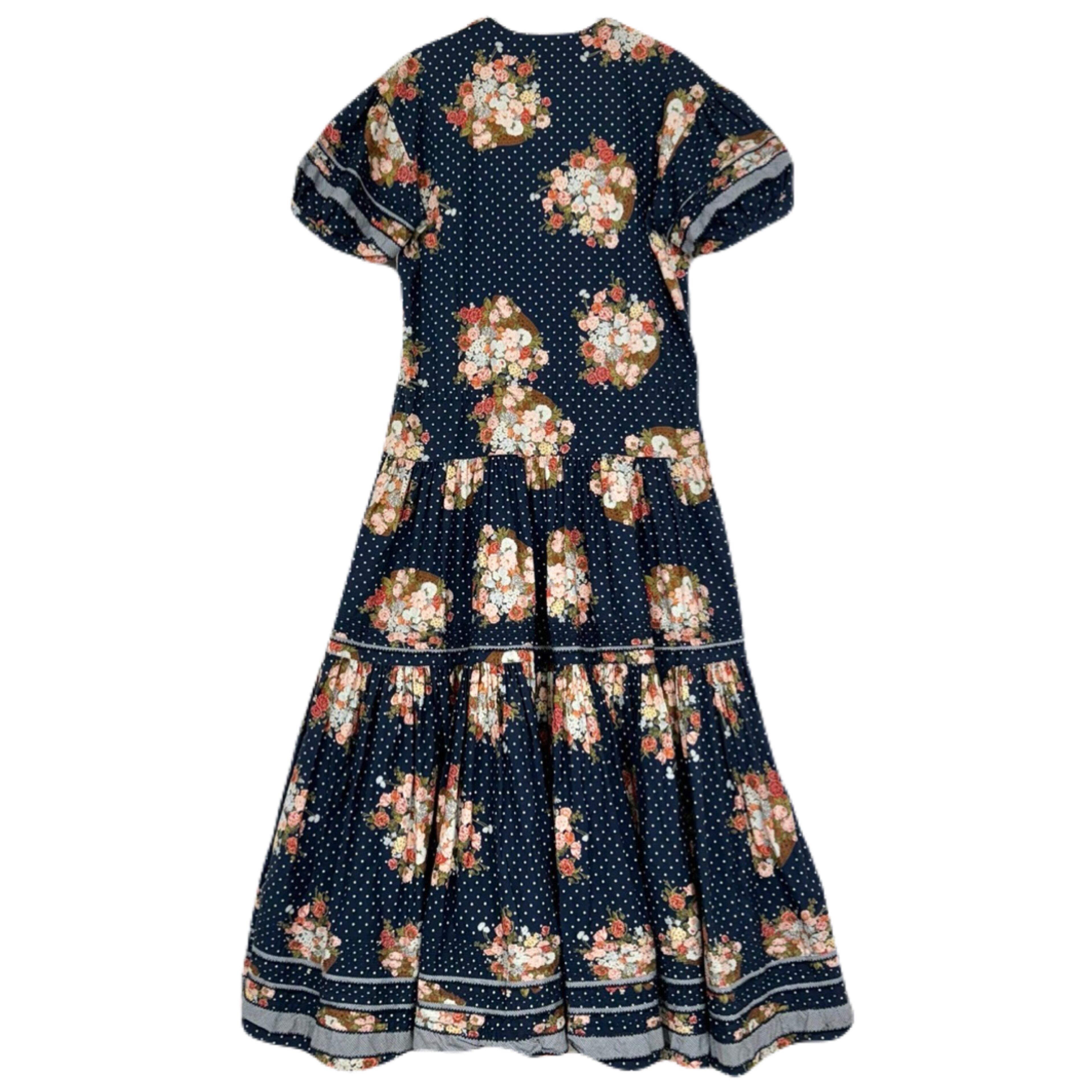 ピンクハウス ドット柄ワンピース ピンク PINKHOUSE ドット花柄