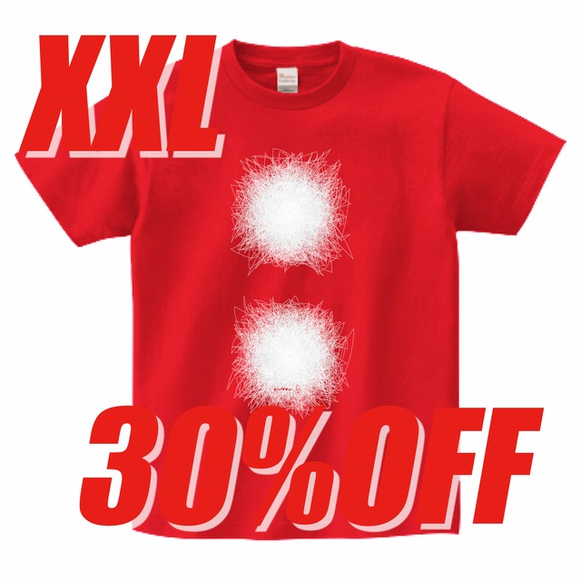 ＜XXLサイズ１枚限定30%OFF＞サンタクロース衣装Ｔシャツ：レッド ※クリスマス限定