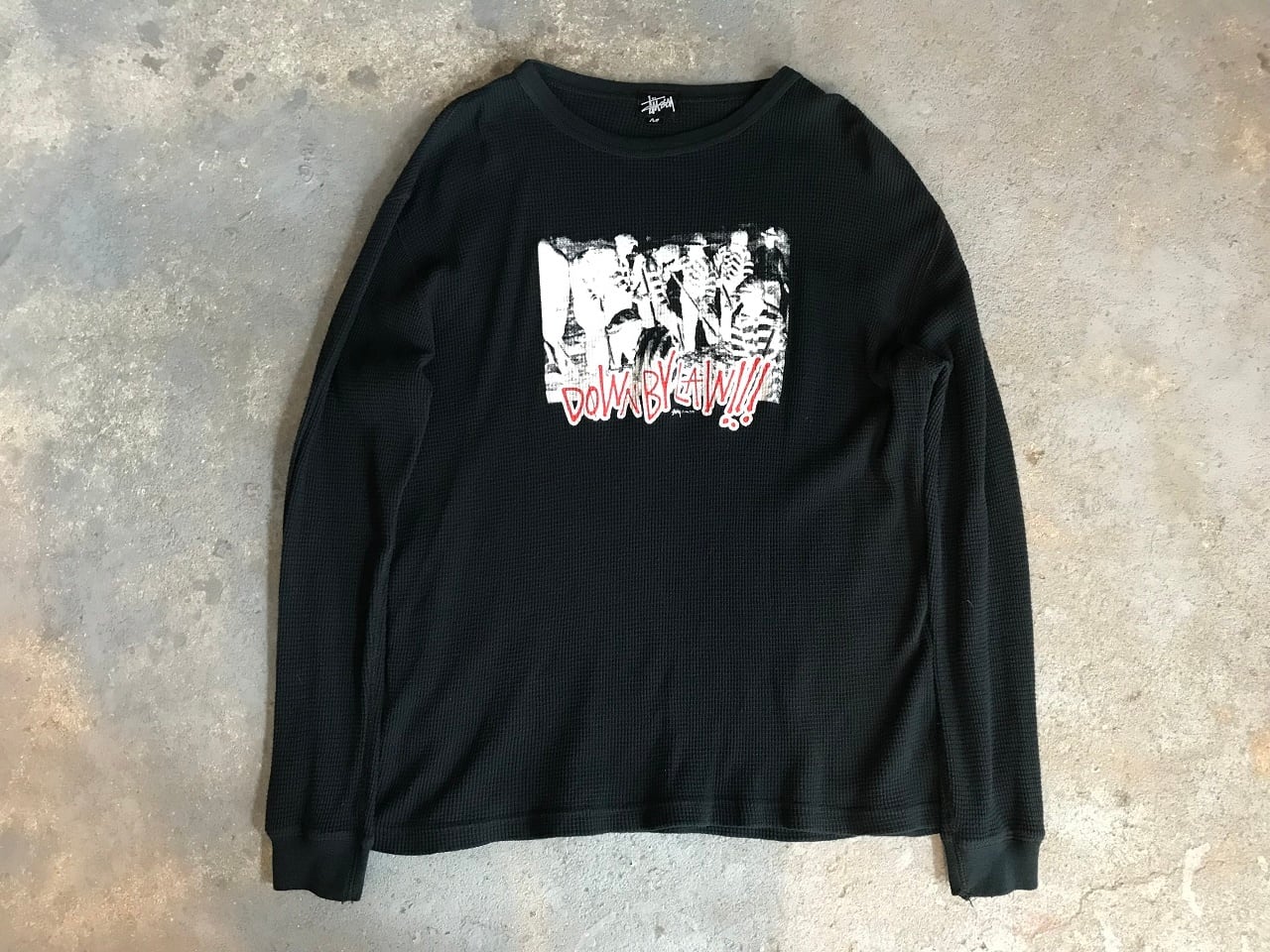 90s Stussy "DOWN BY LAW" thermal long sleeve shirts