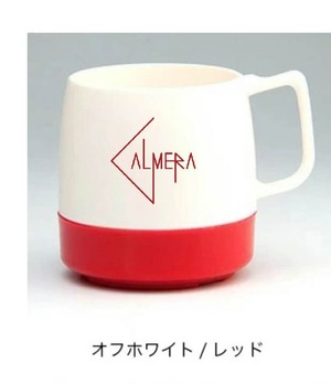 【数量限定商品】Calmeraロゴマグカップ（DINEX社製）２色展開（①ブラック／オリーブ、②オフホワイト／レッド）　★値下げしました！