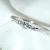 パライバトルマリン ブラジル産 リング 0.03ct D0.048ct pt900 Paraiba Tourmaline