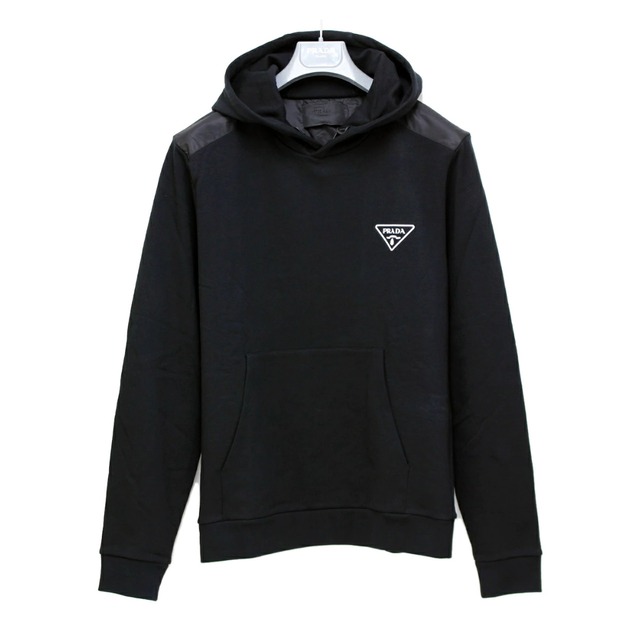 PRADA プラダ メンズ  ブラック ロゴ パーカー フーディ