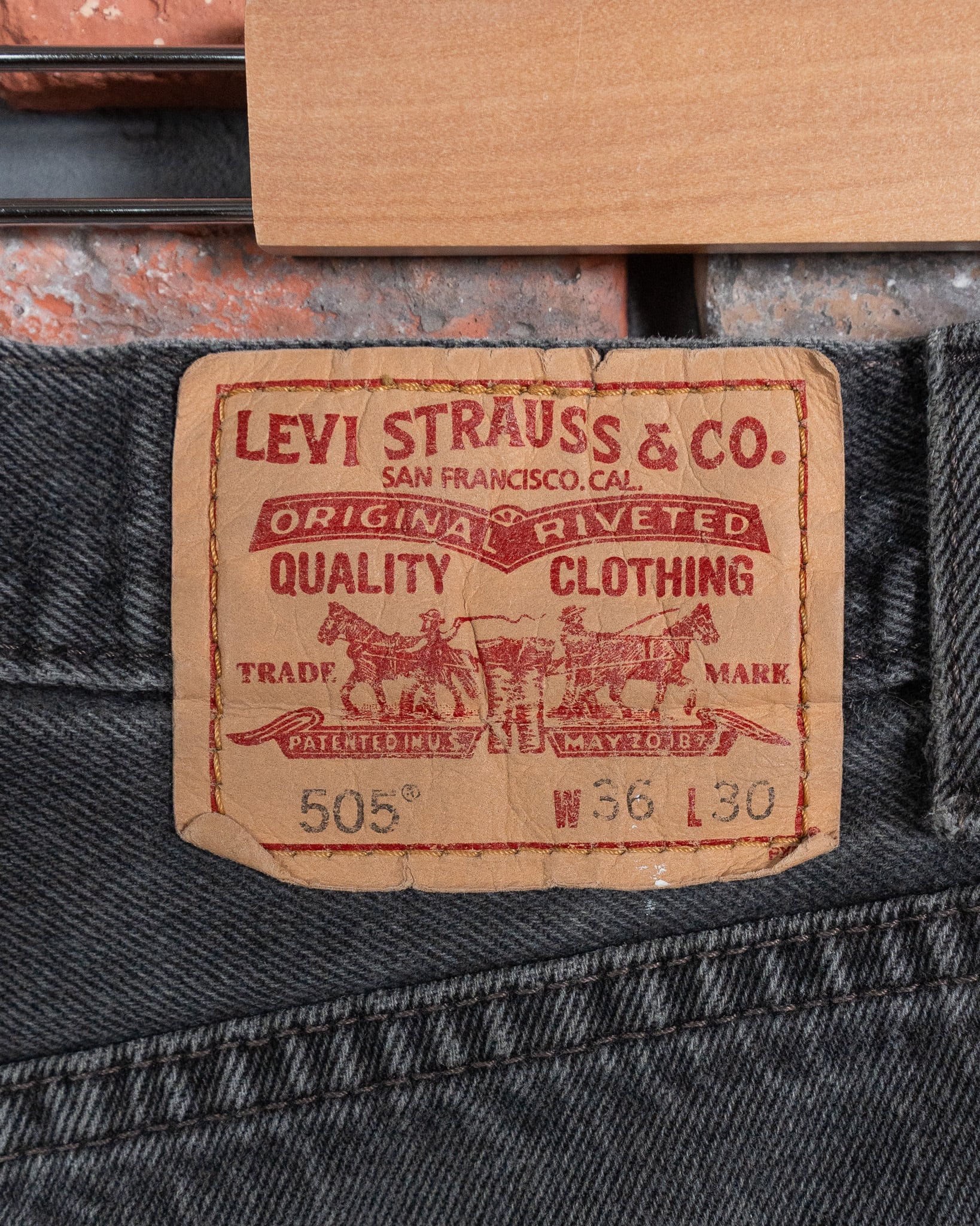 W36 L30】Levi's 505 Black Denim W36 L30】Levi's 505 Black Denim