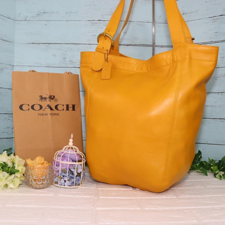 OLD COACH オールドコーチ ショルダーバケツバッグ 黄色 本革 OLD COACH オールドコーチ ショルダーバケツバッグ 黄色 本革