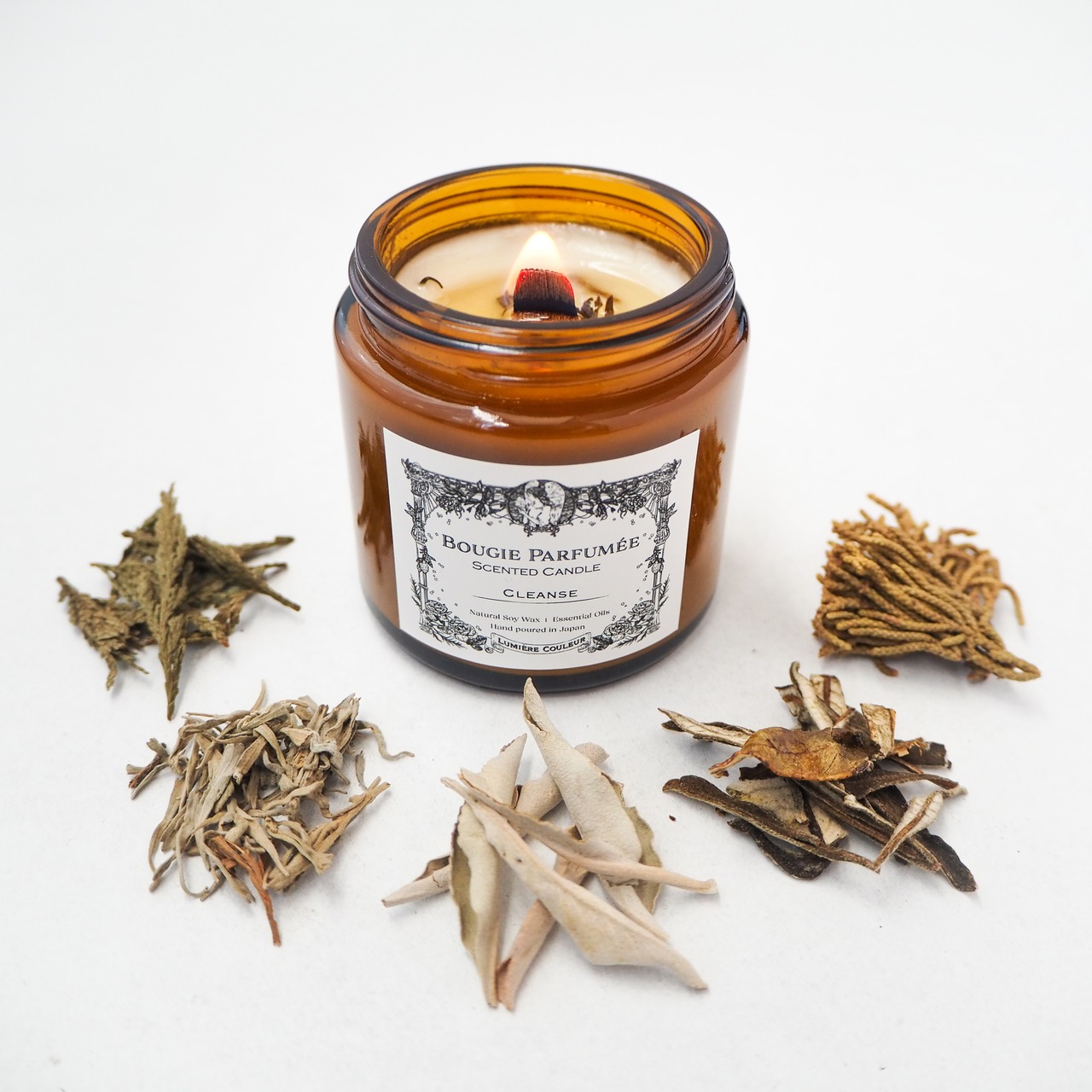 Cleanse｜ホワイトセージと神聖ハーブの浄化ソイキャンドル