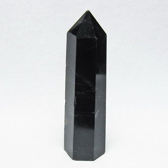 黒水晶 六角柱 モリオン ポイント 置物 一点物 142-11263