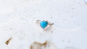 Sleeping Beauty  heart turquoise ring /tubutubu 《silver925》【受注製作】