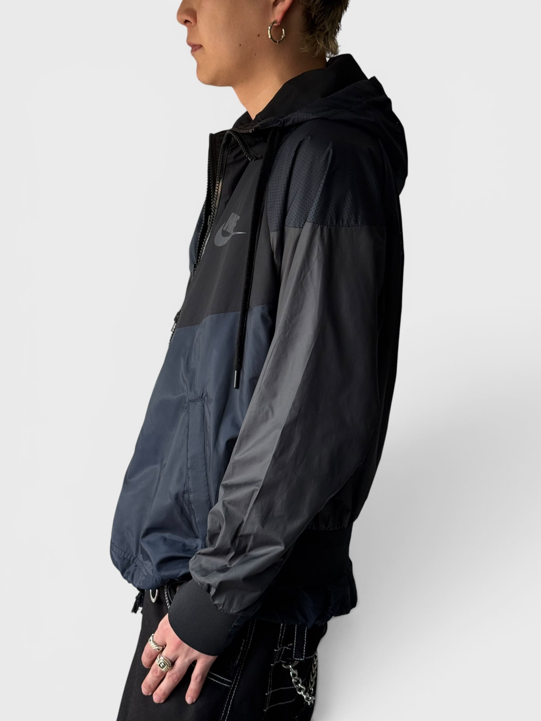 sacai × NIKE】panel pattern docking design hooded anorak jacket