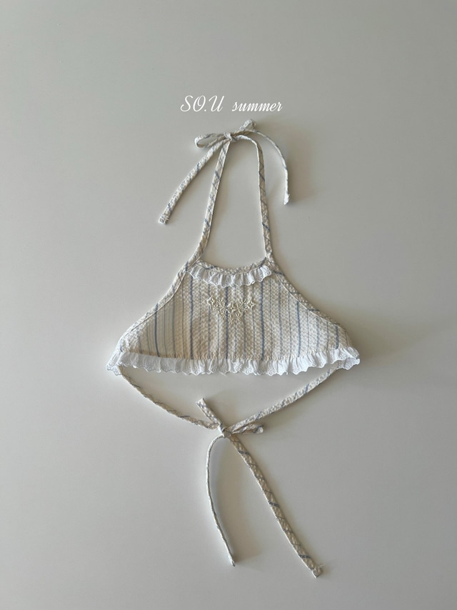 [ SO.U ] embroidered halter Set