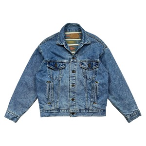 LEVI'S AZTEC LINED DENIM TRUCKER JACKET SIZE S (USED)