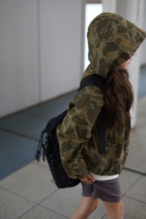 Camo Nylon Mesh Hoodie