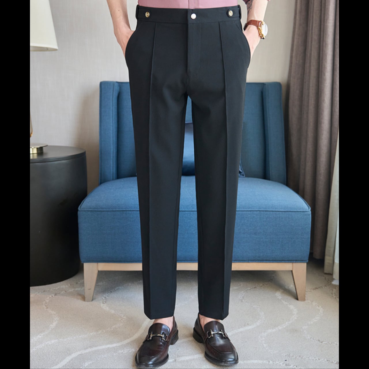 スタイリッシュ ストレート パンツ 4色 11237