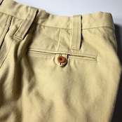 INTERIM / HEAVY PIMA TWILL 1-TUCK FRENCH ARMY WIDE TAPERED TROUSER