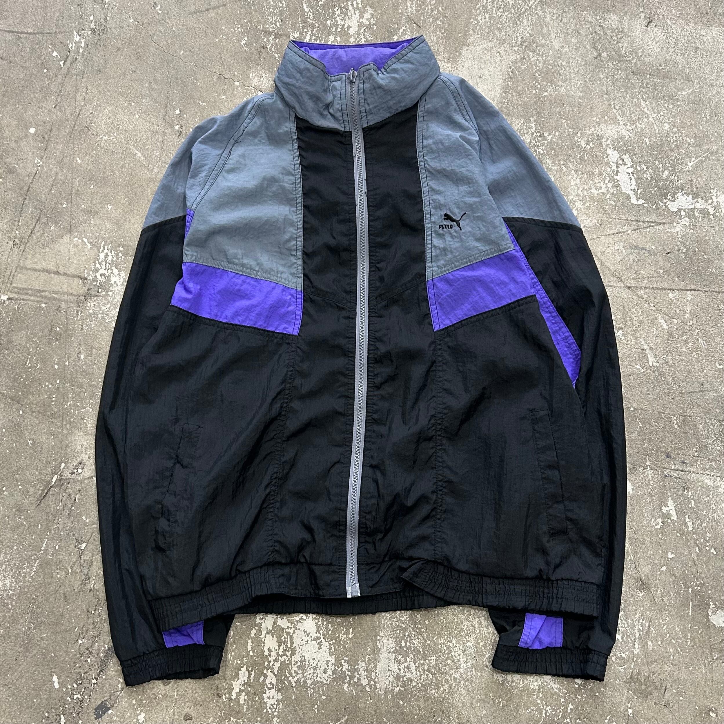 Nike ナイキ ナイロンジャケット 90s ビンテージ 薄手 パープル M 白