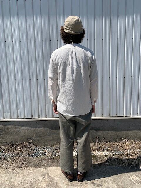 another 20th century / Camels Pajama shirts stripe / WHITE × WHITE ...