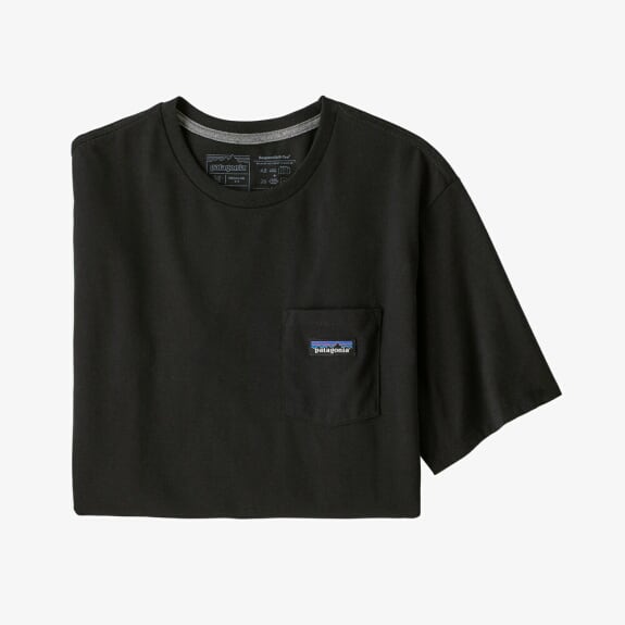 【新品未使用】 patagonia パタゴニア Tシャツ 半袖 ポケT ロゴ レスポンシビリティー MENS P-6 LABEL POCKET RESPONSIBILI-TEE 37406 【Sサイズ/BLACK】