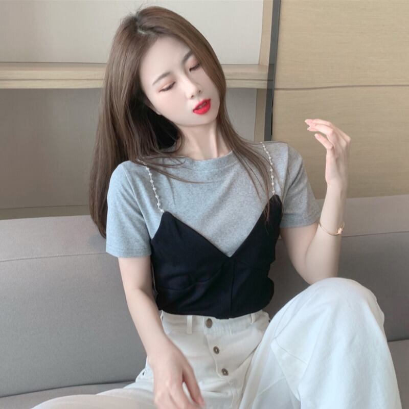 サマーTシャツ トップス レディース 夏物 ハンチェンe9845953626