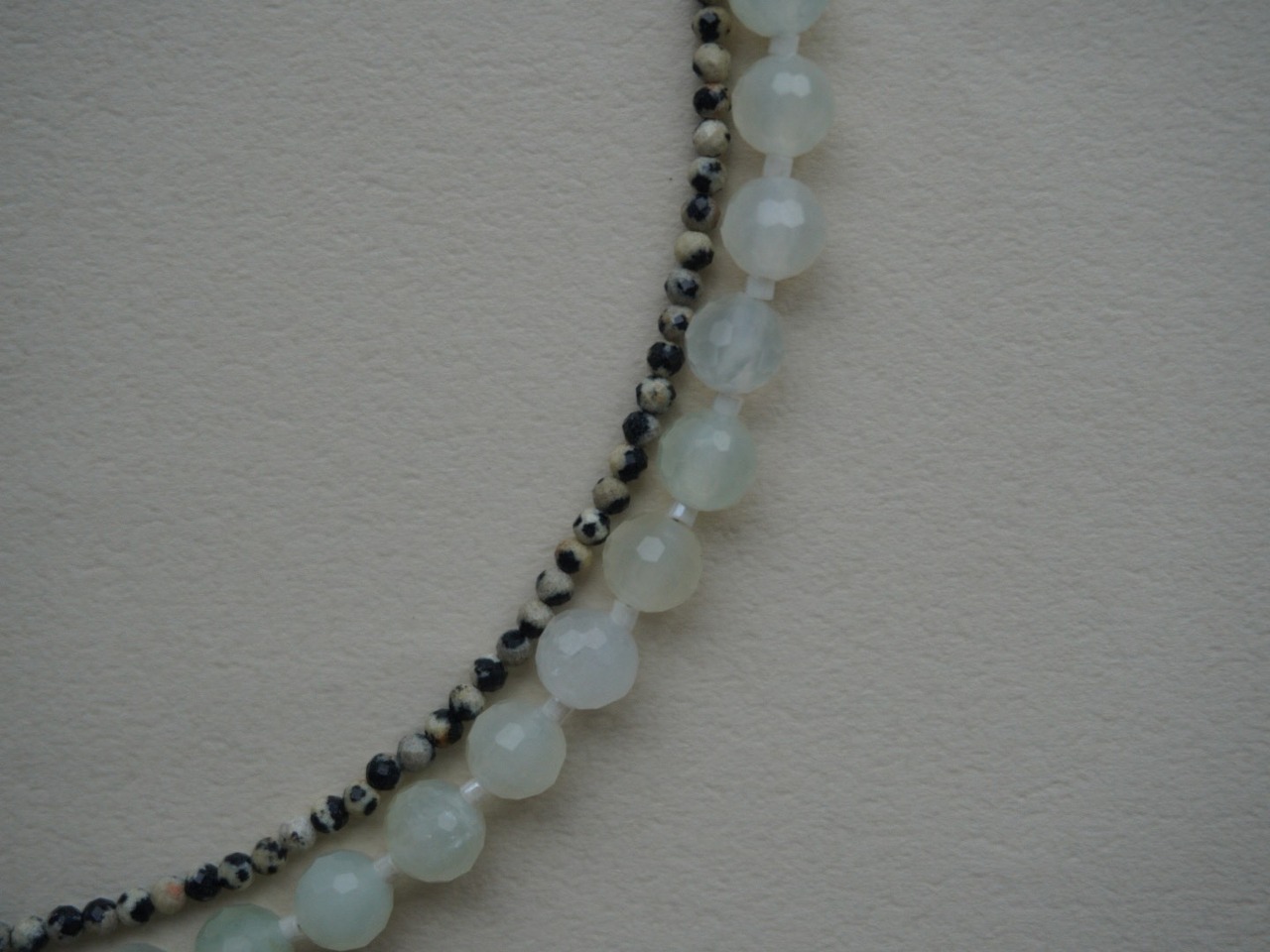 【 SET necklace 】unveild necklace × DalmatianJasper necklace