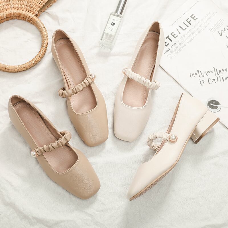 シングルレディーススプリング 靴 シューズ 春物 スクウェア 部族の婦人靴64135568126