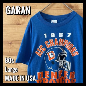 【GARAN】80s USA製 Tシャツ NFL オフィシャル ヴィンテージ プリント Lサイズ US古着