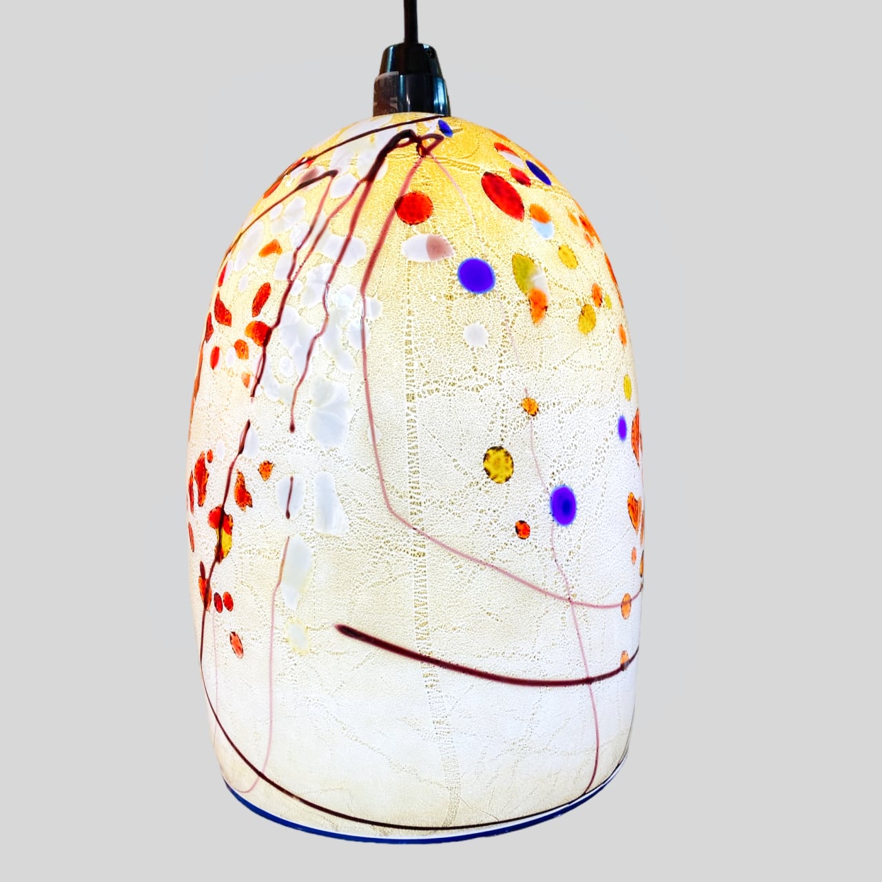 ヴェネチアグラス ホワイトエナメル コンポート アールヌーボー ぺ