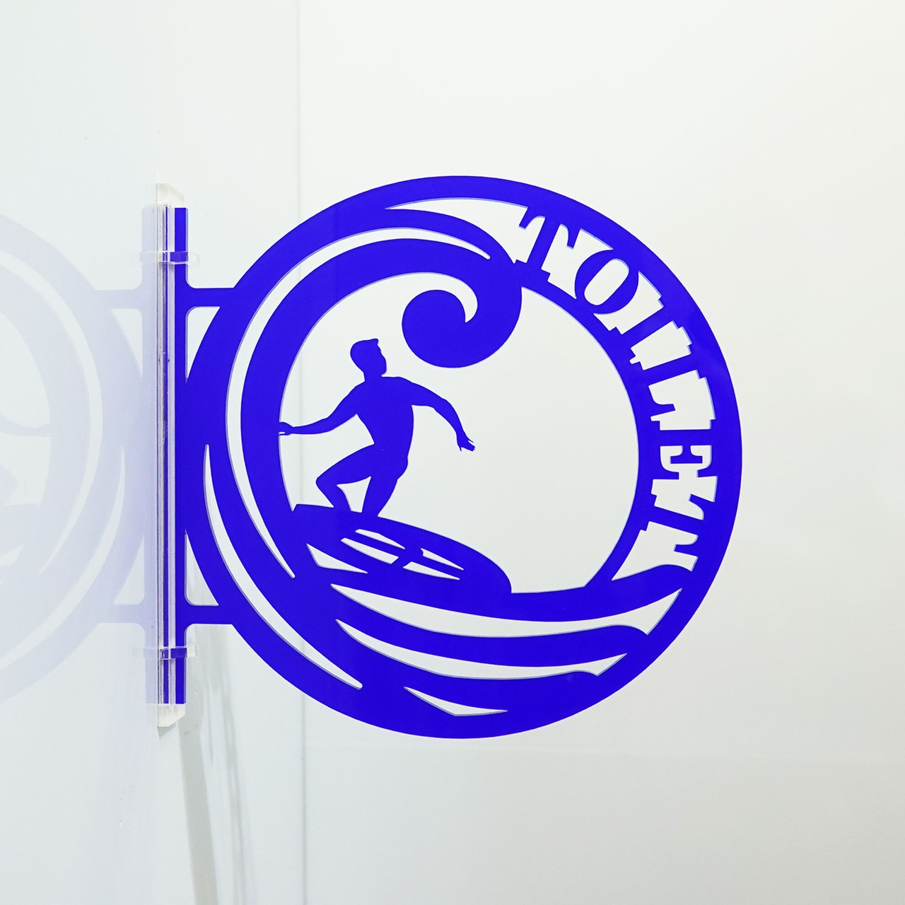 ツケレルン（1wayピクトサイン）軽量 アクリル 突き出し 看板_男子トイレ    1Way-0054-01 - 1