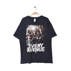 エブリアベニュー ロックTシャツ 黒 ブラック EVERY AVENUE サイズL 古着 @AA0019