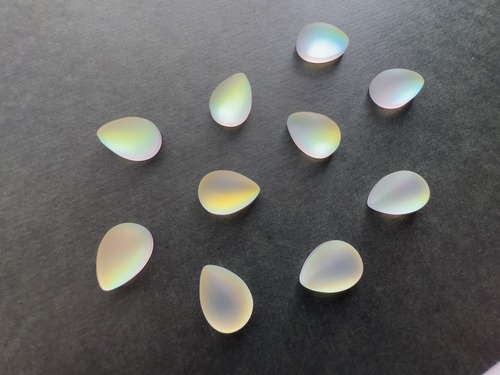 ペアシェイプカボション 10×14mm イエロー　【硝子の宝石】【硝子の琥珀糖】