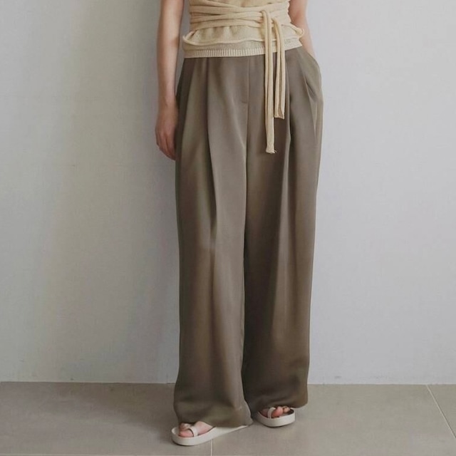 【 anuke 】Twill Satin Pants