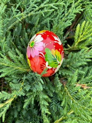 ペトリキウカ塗りのイースター・エッグ 4cm　ホメンコ作